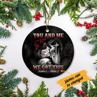 Personalized Skull Husband And Wife  We Got This  Ornament SB53 87O47 thumb 1