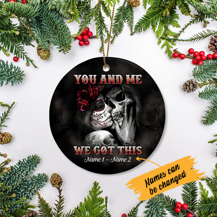 Personalized Skull Husband And Wife  We Got This  Ornament SB53 87O47 1