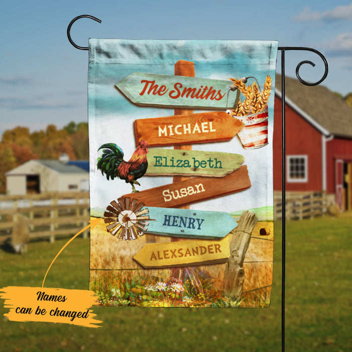 Personalized Family Farm Street Sign Garden Flag JL286 85O58 1