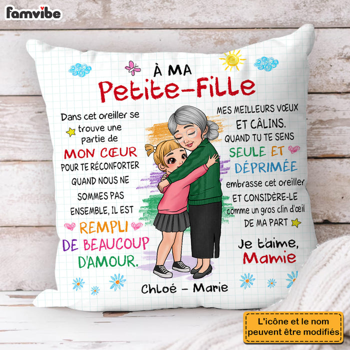 Personalized Gift For Granddaughter French Hug This Pillow 30906 1