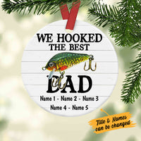 Personalized Dad Fishing Hook  Circle Ornament DB21 95O36 thumb 1