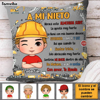 Personalized Spanish Gift A Mi Nieto Excavators Construction Machines Pillow 30741 thumb 1