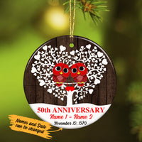 Personalized Anniversary Owl Ornament SB231 65O36 thumb 1