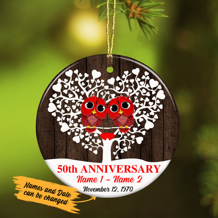 Personalized Anniversary Owl Ornament SB231 65O36 1