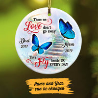 Personalized Mom Dad Memorial Butterfly Heaven Ornament OB241 99O60 thumb 1