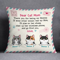 Personalized Dear Cat Mom Pillow FB191 30O58 (Insert Included) thumb 1