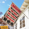 Personalized Dog Warning Garden Flag JL71 67O36 1