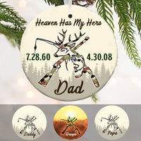 Personalized Haven Has My Hero Dad Memorial  Ornament OB53 67O60 thumb 1