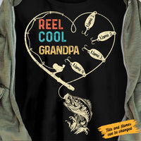 Personalized Reel Cool Fishing Dad Grandpa T Shirt AP194 65O47 thumb 1