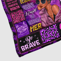 Personalized Gift For Daughter Purple Theme Upload Photo Blanket 31475 thumb 1