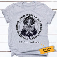 Personalized Granddaughter Of Witch Halloween White T Shirt SJL142 81O34 thumb 1