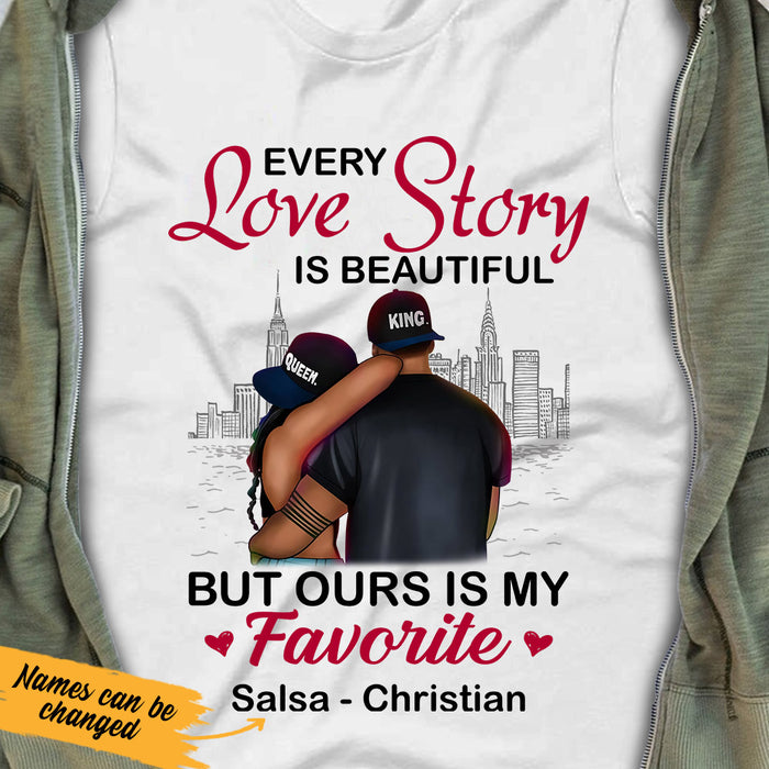 Personalized BWA Couple Love Story T Shirt AG111 30O53 1
