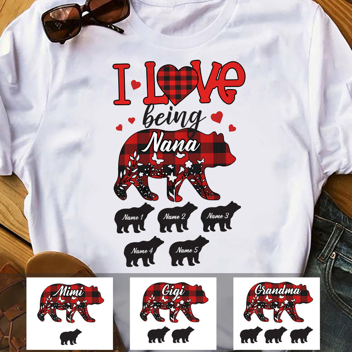 Personalized I Love Being Grandma Bear T Shirt JR272 30O34 1