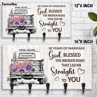 Personalized 20 Years Anniversary Couple Gift Key Holder 29035 thumb 1