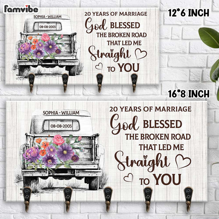 Personalized 20 Years Anniversary Couple Gift Key Holder 29035 1