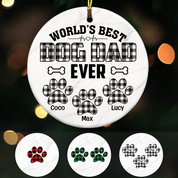 Personalized World Best Dog Dad Ever  Ornament OB201 67O53 1