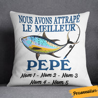 Personalized French Papa Fishing Dad Pillow AP93 65O36 (Insert Included) thumb 1