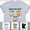 Personalized Mamá Del Gato Spanish Cat Mom T Shirt AP164 67O60 1