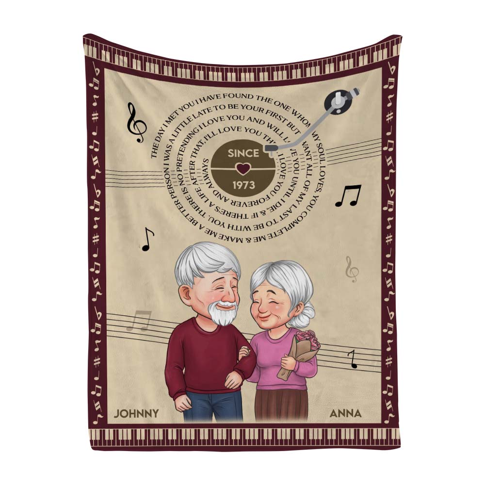 Personalized Anniversary Gift For Couples The Day I Met You Blanket 30667 Primary Mockup