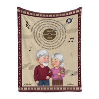 Personalized Anniversary Gift For Couples The Day I Met You Blanket 30667 thumb 1
