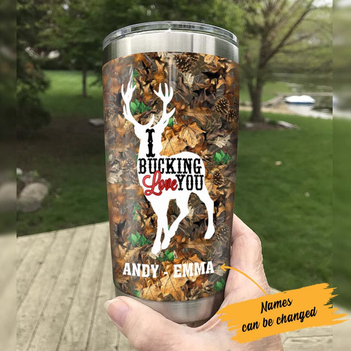 Personalized Hunting Couple Steel Tumbler JN184 85O57 1