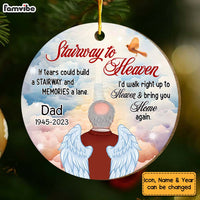 Personalized Memorial Gift Stairway To Heaven Circle Ornament 30090 thumb 1