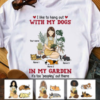Personalized Girl Hang Out With Dog Plant T Shirt MR181 65O47 thumb 1