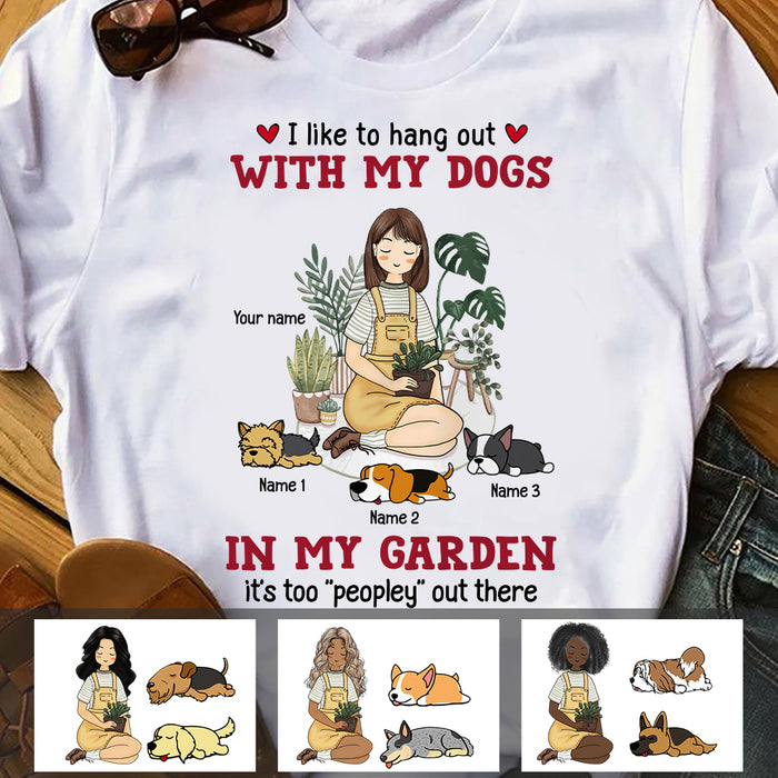 Personalized Girl Hang Out With Dog Plant T Shirt MR181 65O47 1