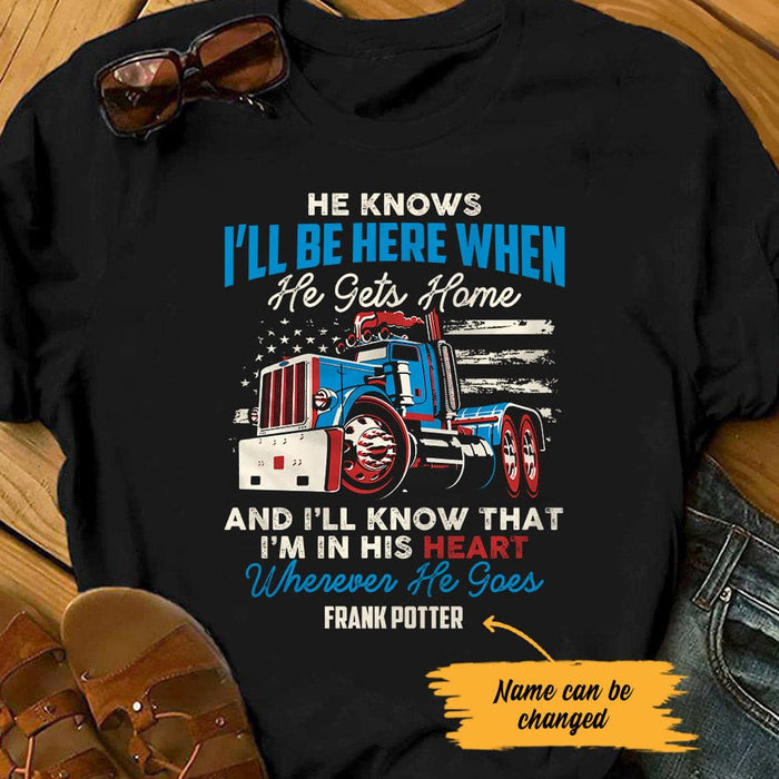 Personalized  Trucker Wife T Shirt JN191 95O53 1