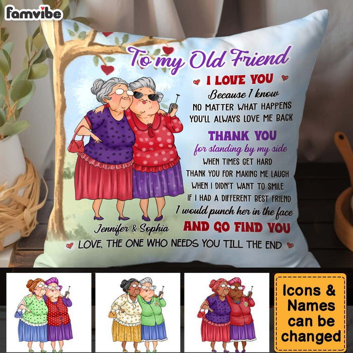 Personalized Gift For Friends To My Old Friend Pillow 30920 1