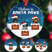 Personalized Santa Paw Dog Christmas  Ornament OB203 85O58 thumb 1