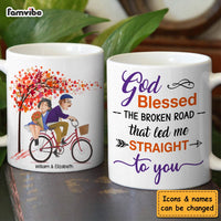 Personalized Couple Gift God Blessed The Broken Road That Led Me Straight To You Mug 31339 thumb 1