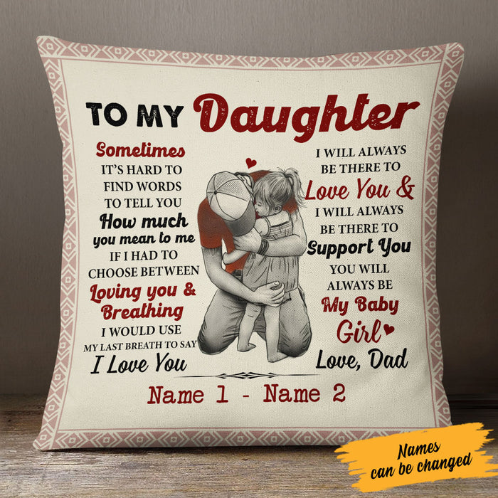 Personalized To My Daughter Dad Pillow FB52 67O53 1