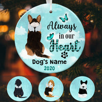 Personalized Always In Heart Dog Memorial  Ornament OB202 65O47 thumb 1