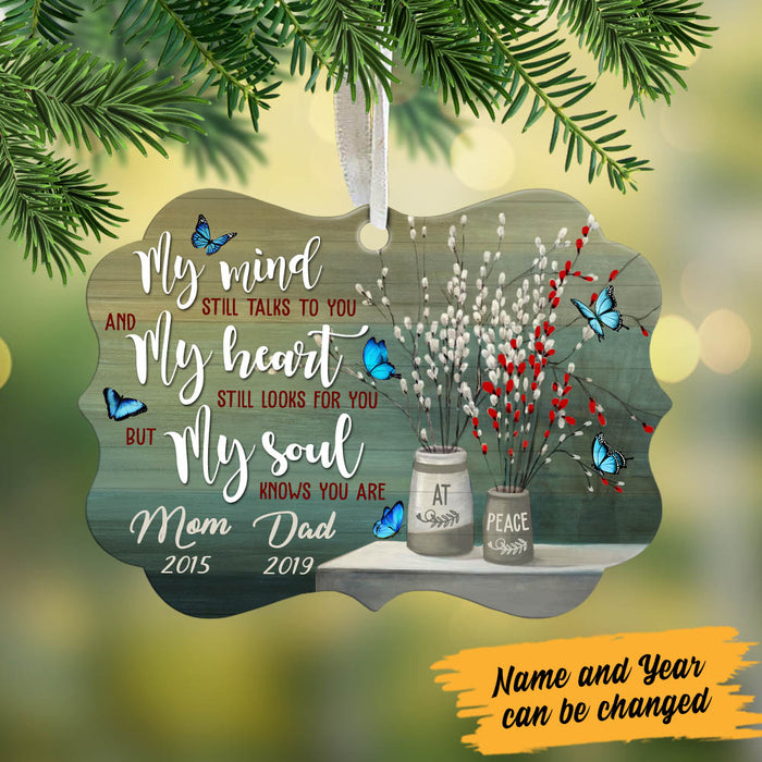 Personalized Mind Heart Soul Memorial Mom Dad Benelux Ornament NB131 65O60 1