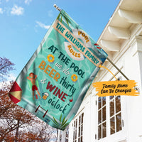 Personalized Pool Garden Flag JN224 87O47 thumb 1