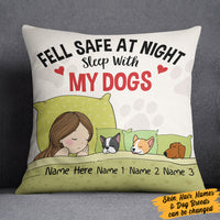 Personalized Feel Safe When Sleep With My Dog Pillow MR191 73O36 (Insert Included) thumb 1