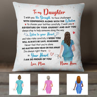 Personalized Letter To My Nurse Daughter Pillow MR52 73O57 thumb 1