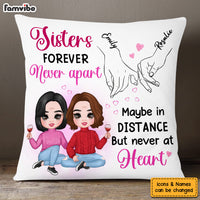 Personalized Gift For Friends Sisters Forever Promise Hands Pillow 31288 thumb 1