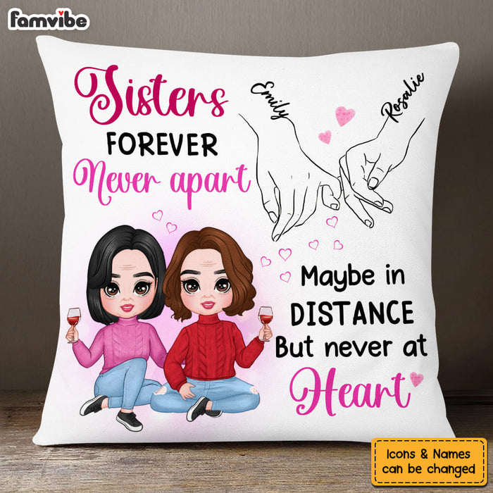 Personalized Gift For Friends Sisters Forever Promise Hands Pillow 31288 1