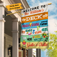 Personalized Deck Gardening Grilling And Chilling Flag AG131 30O53 thumb 1