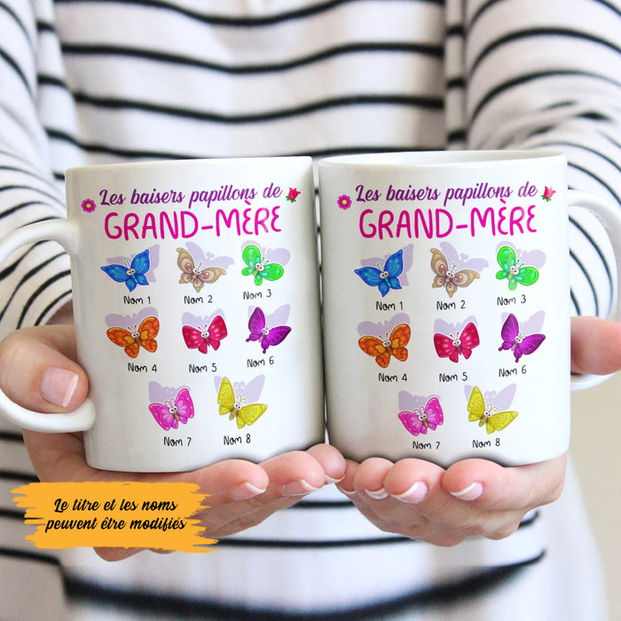 Personalized Grandma Butterfly Grand-mère French Mug AP95 30O53 1