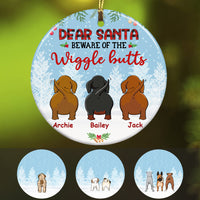 Personalized Wigglebutt Dog Christmas  Ornament OB84 85O57 thumb 1