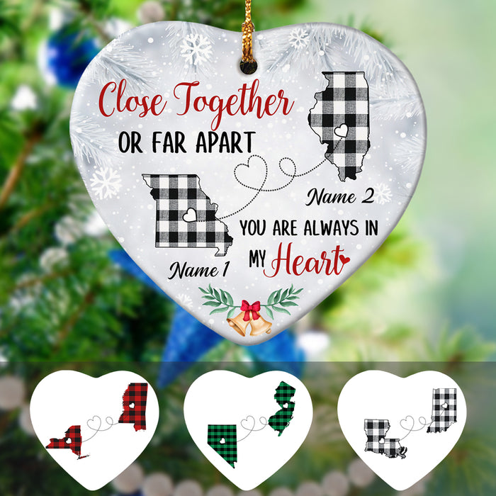 Personalized Close Together Long Distance  Ornament SB225 30O34 1