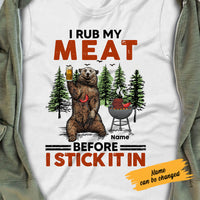 Personalized I Rub My Meat BBQ Camping T Shirt JL81 25O58 thumb 1