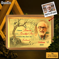 Personalized Memorial Heaven Is A Beautiful Place Upload Photo Picture Frame Light Box 31483 thumb 1