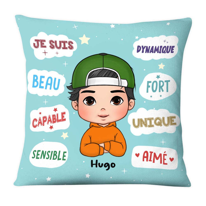 Personalized Gift For Grandson French Je Suis Pillow 30165 1