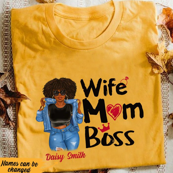 Personalized Bwa Wife Mom Boss T Shirt Ag81 65o53 Famvibe