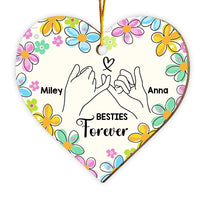 Personalized Friendship Floral Love Heart Ornament 30349 thumb 1