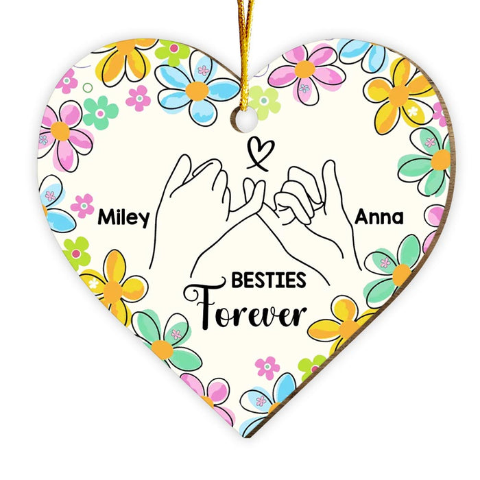 Personalized Friendship Floral Love Heart Ornament 30349 1